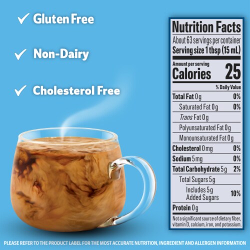 Coffee mate French Vanilla Fat Free Liquid Coffee Creamer Perspective: top