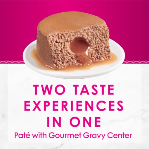 Purina Fancy Feast Savory Centers Wet Cat Food Pate with Salmon & a Gravy Center Perspective: top