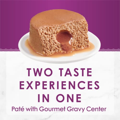 Purina Fancy Feast Savory Centers Wet Cat Food Pate with Beef & a Gravy Center Perspective: top