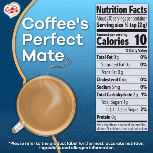 Nestle Coffee mate French Vanilla Powder Coffee Creamer Perspective: top