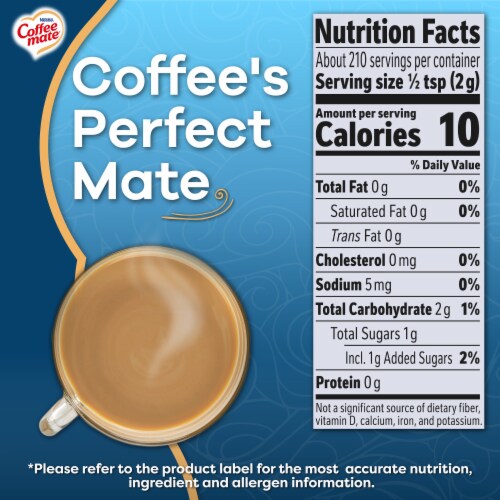 Nestle Coffee mate French Vanilla Powder Coffee Creamer Perspective: top