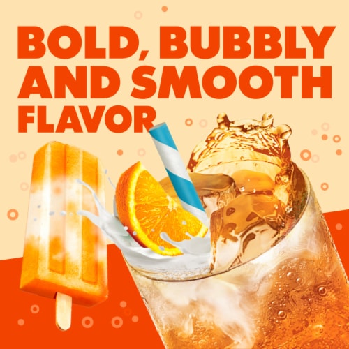 Coffee mate Dirty Soda Creamer Orange Crème Pop Flavored Liquid Creamer Mix with Crush Orange Perspective: top