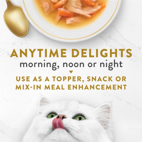 Fancy Feast® Classic Broths with Tuna Shrimp & Whitefish Wet Cat Food Pouch Perspective: top