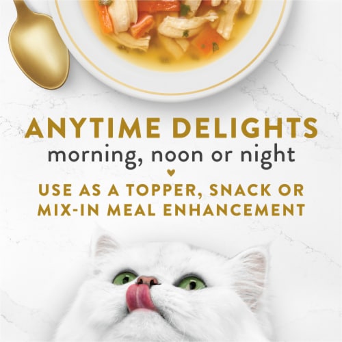 Purina Fancy Feast Broths Wet Cat Food Complement Classic Chicken, Vegetables & Whitefish Perspective: top