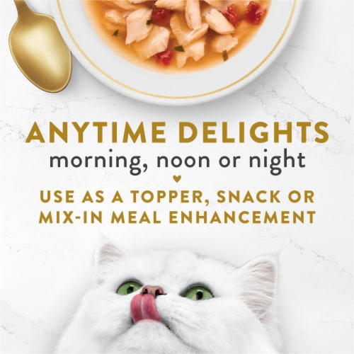 Purina Fancy Feast Broths Wet Cat Food Complement Classic Wild Salmon & Vegetables Perspective: top