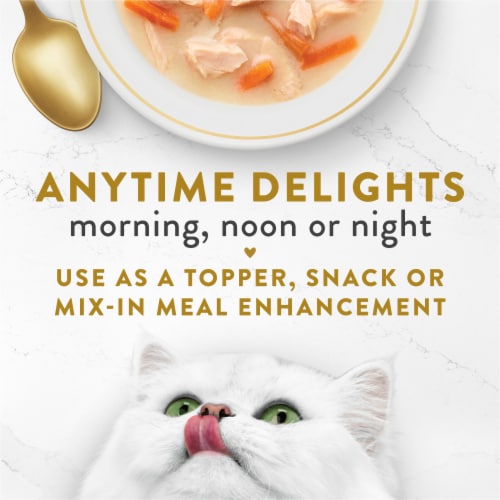 Purina Fancy Feast Broths Wet Cat Food Complement Creamy Wild Salmon & Whitefish Perspective: top