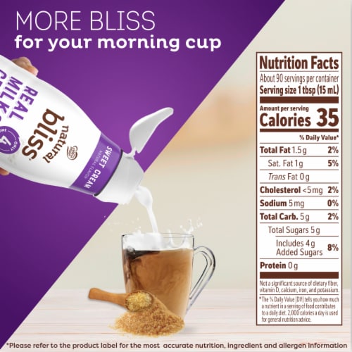 Coffee Mate Natural Bliss® Sweet Cream All Natural Liquid Coffee Creamer Perspective: top