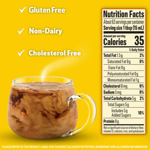Coffee mate Hazelnut Liquid Coffee Creamer Perspective: top