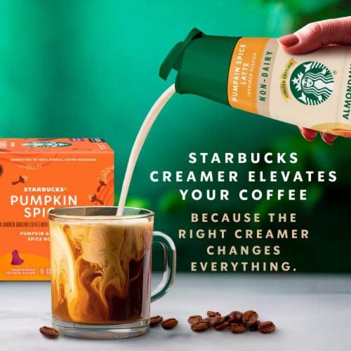 Starbucks Non-Dairy Pumpkin Spice Flavored Coffee Creamer Pumpkin Spice Latte Inspired Perspective: top