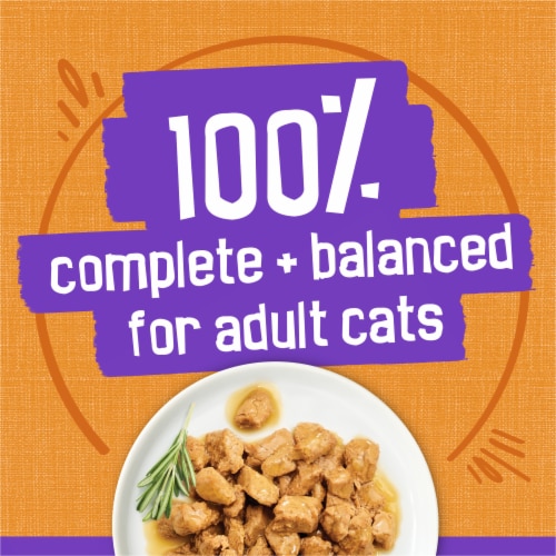 Friskies Wet Cat Food Meaty Bits Chicken Dinner in Gravy Perspective: top