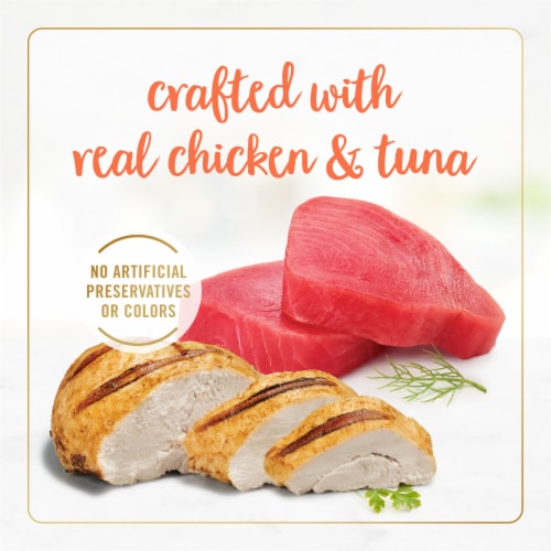 Purina Fancy Feast Flaked Chicken & Tuna Feast Wet Cat Food Can Perspective: top