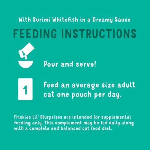 Purina Friskies Cat Food Complement, Lil’ Slurprises With Surimi Whitefish Perspective: top