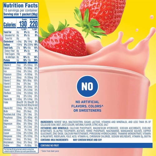 Carnation Breakfast Essentials® Strawberry Sensation Drink Mix Perspective: top