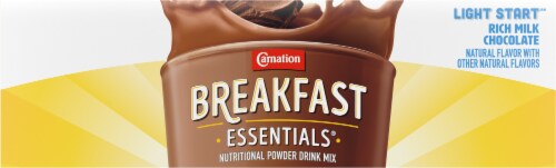 Carnation Breakfast Essentials Light Start Rich Chocolate Milk Nutritional Drink Mix Perspective: top