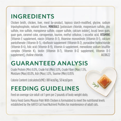 Fancy Feast Gems Pate Cat Food Mousse With Chicken and a Halo of Savory Gravy Cat Food Perspective: top