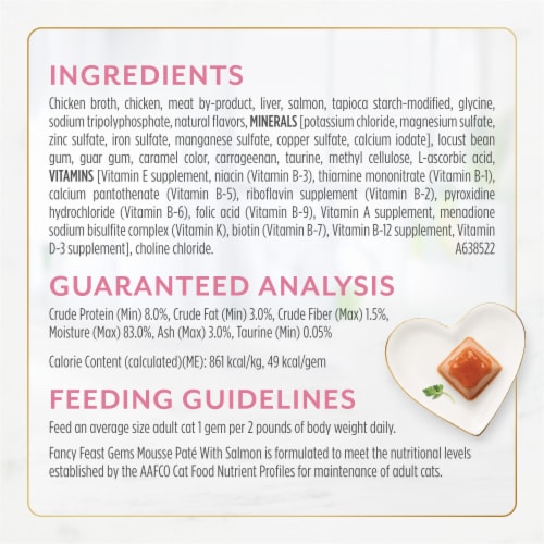 Purina Fancy Feast Gems Mousse Pate With Salmon and Halo of Savory Gravy Cat Food Perspective: top