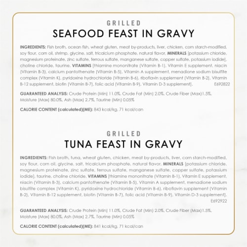 Purina Fancy Feast Seafood Grilled Wet Cat Food Variety Pack Perspective: top