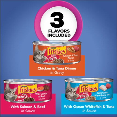 Purina Friskies Seafood Prime Filet Favorites Wet Cat Food Variety Pack Perspective: top