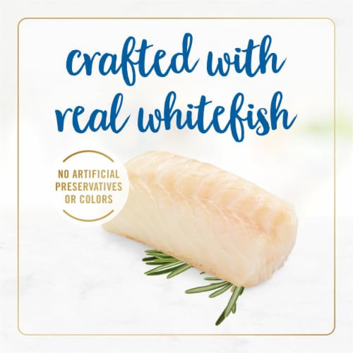 Purina Fancy Feast Delights Wet Cat Food Grilled Whitefish & Cheddar Cheese Feast in Gravy Perspective: top