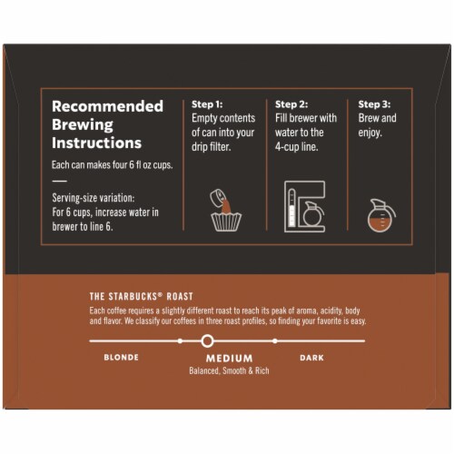 Starbucks® Fresh Brew Pike Place Medium Roast Ground Coffee Perspective: top