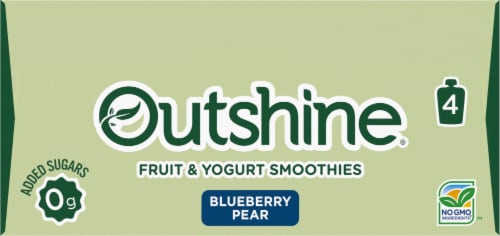 Outshine® Fruit & Yogurt Blueberry Pear Smoothie Pouch Perspective: top