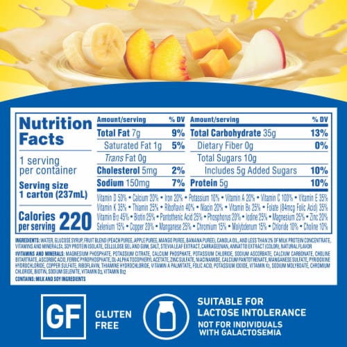 Carnation Breakfast Essentials Smoothie Ready to Drink Tropical Protein Shake Multipack Perspective: top