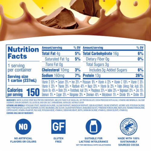 Carnation Breakfast Essentials Light Start Chocolate Nutritional Drink Perspective: top