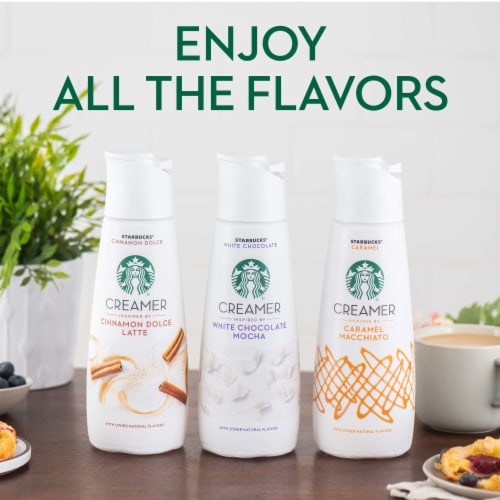 Starbucks Zero Caramel Flavored Liquid Coffee Creamer Caramel Flavored Creamer Perspective: top