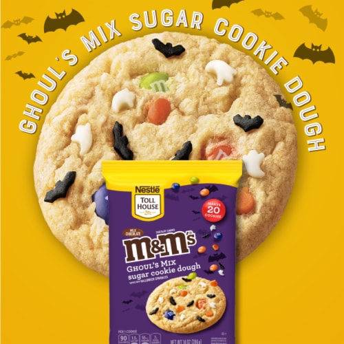 NESTLE TOLL HOUSE M&M Halloween Mix Refrigerated Cookie Dough Bar Perspective: top