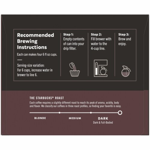 Starbucks® Fresh Brew French Roast Dark Roast Ground Coffee Perspective: top