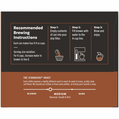 Starbucks® Fresh Brew Breakfast Blend Medium Roast Ground Coffee Perspective: top