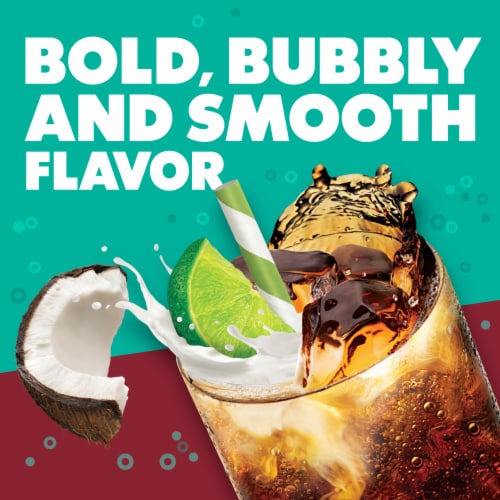 Coffee mate Dirty Soda Creamer Coconut Lime Flavored Liquid Creamer Mix with Dr Pepper Perspective: top
