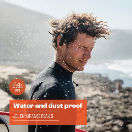 JBL® Sports Endurance Peak 3 Waterproof Bluetooth Headphones - Black Perspective: top
