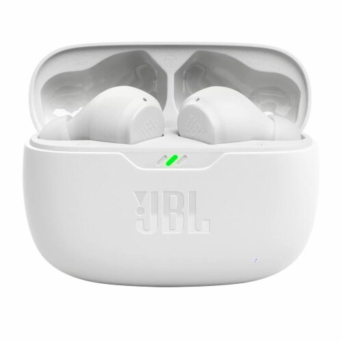 JBL Vibe Beam True Wireless Earbuds - White Perspective: top