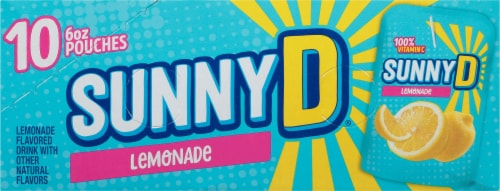 Sunny Delight® 100% Vitamin C Lemonade Pouches Perspective: top