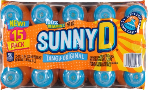 SUNNYD® Tangy Original Orange Juice Drinks Perspective: top
