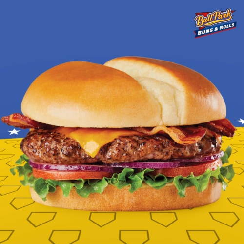 Ball Park® Tailgaters Gourmet White Hamburger Buns Perspective: top