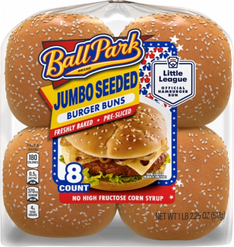 Ball Park® Jumbo Seeded Burger Buns Perspective: top