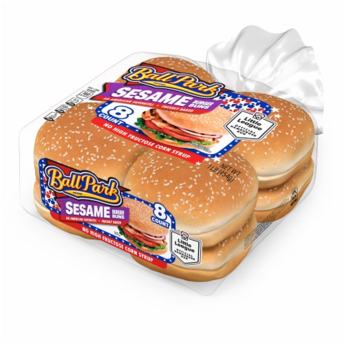 Ball Park Sesame Seed Burger Buns Perspective: top
