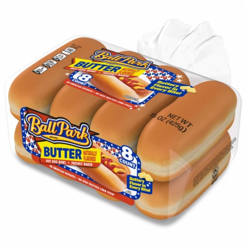 Ball Park Butter Hot Dog Buns Perspective: top