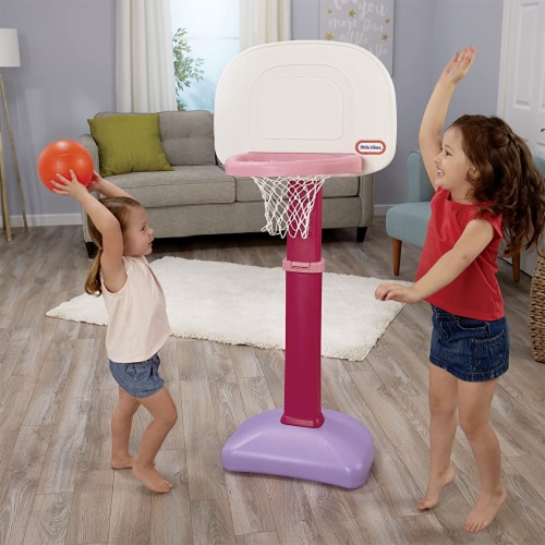 Little Tikes Toddler Easy Score Basketball Set, Adjustable Hoop, 3 Balls, Pink, 1 Piece - Dillons Food Stores Little Tikes Toddler Easy Score Basketball Set, Adjustable Hoop, 3 Balls, Pink, 1 Piece - Dillons Food Stores