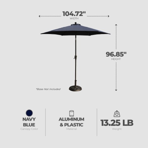 Four Seasons Courtyard Canmore 9 Foot Outdoor Patio Market Umbrella, Gray Perspective: top