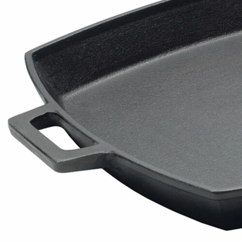 Bayou Classic Cast Iron Square Skillet, Black