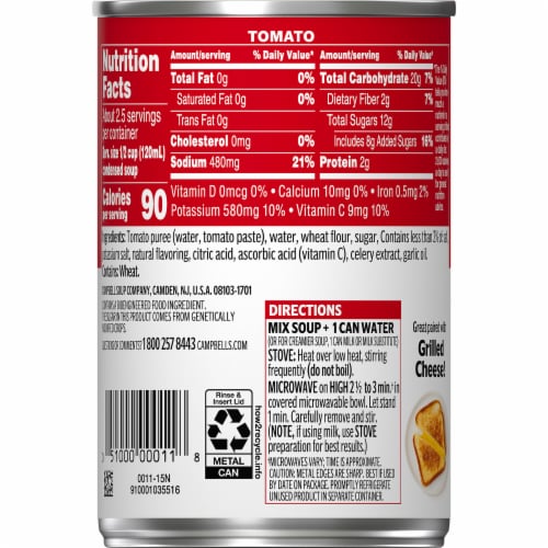 Campbell's® Condensed Tomato Soup Perspective: top