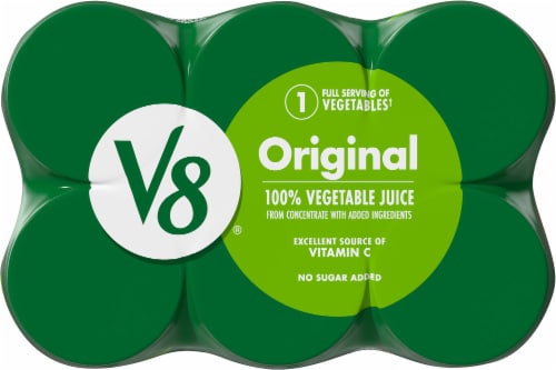V8® Original 100% Vegetable Juice Cans Perspective: top