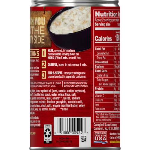 Campbell's® Chunky® Soup New England Clam Chowder Perspective: top