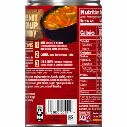 Campbell's® Chunky® Savory Vegetable Soup Perspective: top