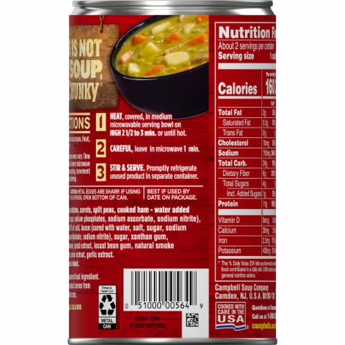 Campbell's® Chunky® Split Pea & Ham Soup Perspective: top