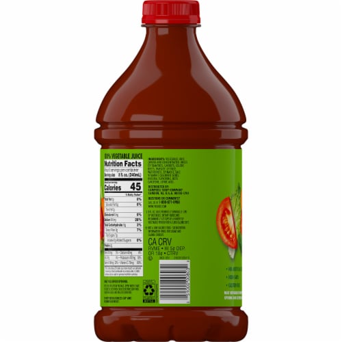 V8® Original 100% Vegetable Juice Bottle Perspective: top