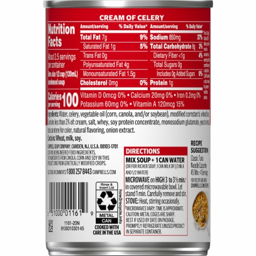 Campbell's® Condensed Cream of Celery Soup Perspective: top